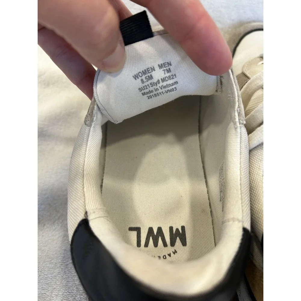 Madewell Kickoff Trainer Sneakers Canvas and Suede Mens 7 Womens‎ 8.5 MD821 - Picture 4 of 9